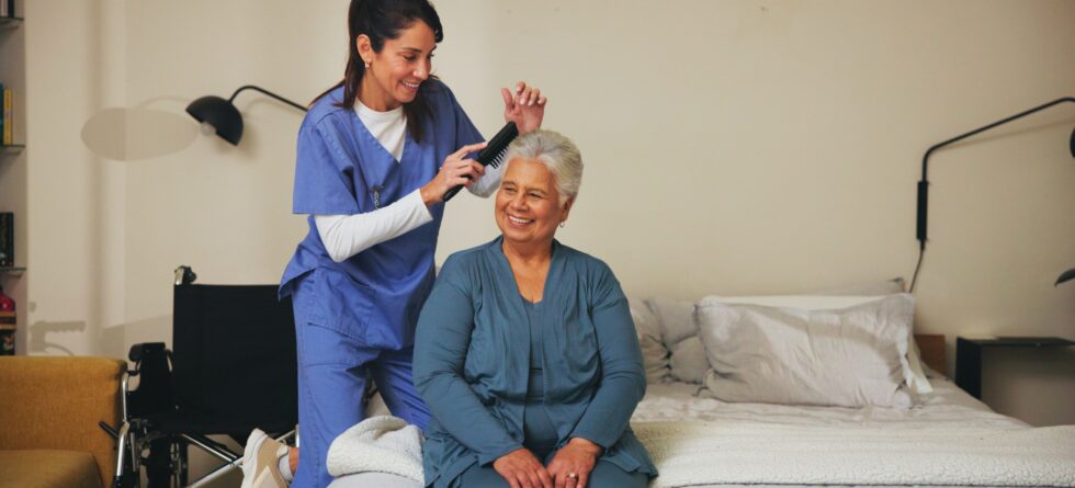 Senior housing community in Wichita, Kansas with residents, Keepsake Kottage Wichita Ks
